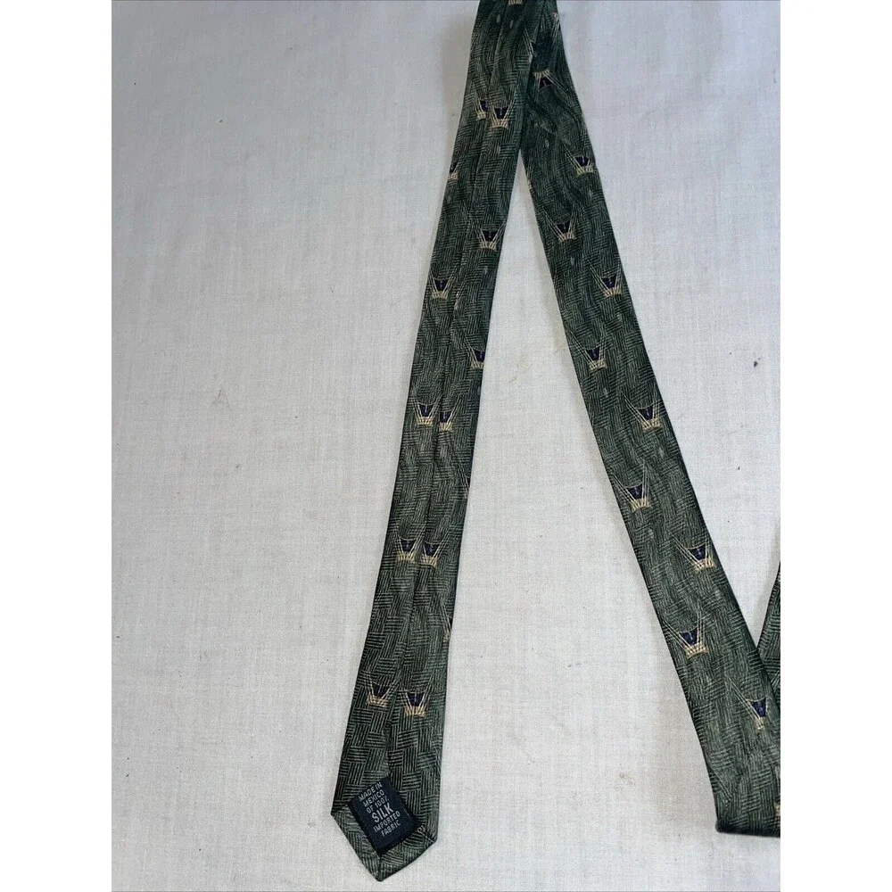 Graham & Lockwood Men’s Dress Tie Size 57” Green 100% Silk Business Formal